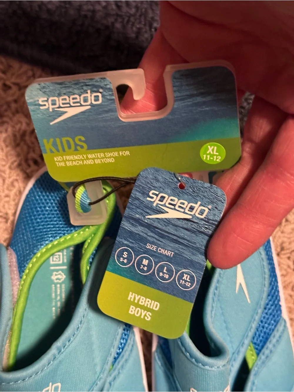 SPEEDO size toddler 11-12 XLARGE Hybrid Water Shoe Pool Mesh Velcro NEW!